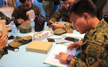 <p><strong>LEADERSHIP ENHANCEMENT.</strong> Philippine Army (PA) company commanders join the Company Commanders Symposium, as part of the service's Combat Leadership Enhancement Program (CLEP) in this undated photo. The Philippine Army on Tuesday (Nov. 29, 2022) said the CLEP was conducted at the headquarters of various Army divisions from August 23 to November 25.<em> (Photo courtesy of the Philippine Army)</em></p>