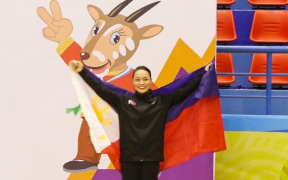 <p><strong>OFF TO JAPAN</strong>. SEA Games bronze medalist in aerobic gymnastics Charmaine Dolar. Dolar will lead the Philippine campaign at the Suzuki World Cup 2022 in Tokyo, Japan scheduled on December 12-14.<em> (Contributed photo)</em></p>