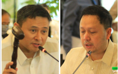 <p><strong>ALL SET.</strong> Senator Sonny Angara and Ako Bicol Party-list Rep. Elizaldy Co lead the last bicam committee meeting Monday morning (Dec. 5, 2022) on the proposed 2023 General Appropriations Act.  The legislators confirmed the restoration of the PHP150 confidential funds of the Department of Education (DepEd). <em>(Photo courtesy of Office of Senator Sonny Angara)</em></p>