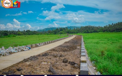 <p><strong>ROAD FOR PEACE</strong>. An ongoing road project leading to San Miguel village in Las Navas town, Northern Samar in this July 27, 2022 photo. The project is funded under Support to the Barangay Development Program of the National Task Force to End Local Communist Armed Conflict.<em> (Photo courtesy of the Department of the Interior and Local Government Northern Samar)</em></p>