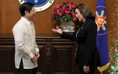 <p>President Ferdinand R. Marcos Jr. and US Vice President Kamala Harris <em>(PNA photo by Rey Baniquet)</em></p>