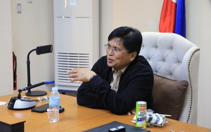 <p><strong>NEW NIA HEAD</strong>. Newly-appointed National Irrigation Administration administrator Eduardo Guillen presides over a meeting at the NIA Central Office in Quezon City on Tuesday (Dec. 13, 2022). He shared his plans to fast-track irrigation development in support of the Marcos administration to revitalize the country's agriculture sector. <em>(Photo courtesy of NIA)</em></p>