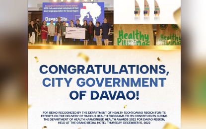 Davao City bags reg'l award for 100% vax coverage