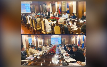 <p><strong>PRESENTATION OF ACCOMPLISHMENTS.</strong> President Ferdinand R. Marcos Jr. presides over the 13th Cabinet meeting at the Malacañan Palace's State Dining Room on Tuesday (Dec. 20, 2022). At least 11 government agencies presented their accomplishments for 2022 and key priorities and plans for 2023 during the meeting. <em>(Photo from PBBM's official Facebook page)</em></p>