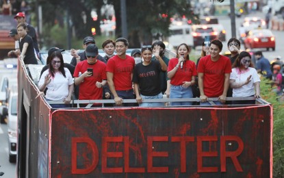 <p>The 2022 MMFF Parade of Stars featuring the float of one of the movie entries Deleter on Dec. 21, 2022. <em>(PNA photo by Joey Razon)</em></p>