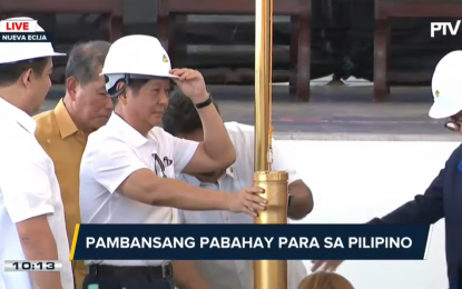 <p><strong>1 MILLION HOUSING UNITS.</strong> President Ferdinand R. Marcos Jr. on Wednesday (Dec. 21, 2022) vows to fulfill his promise of building around 1 million housing units every year. Marcos made the promise during the groundbreaking of the Palayan City Township Housing Project in Nueva Ecija. <em>(Screenshot from PTV4)</em></p>