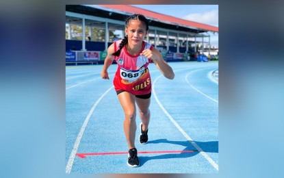 <p><strong>FASTEST.</strong> Leonalyn Compuesto of Masbate emerges the fastest sprinter in the girls' division in the Philippine Sports Commission (PSC)-Batang Pinoy National Championships that ended in Bantay, Ilocos Sur on Wednesday (Dec. 21, 2022). She bagged five gold medals after winning all the 100m, 200m and 400m dash events and helped her team win the golds in 4x100m and 4x400m relays. (<em>Contributed photo)</em></p>