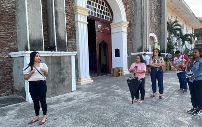 <p><strong>HERITAGE TRAIL</strong>. Visitors walk down memory lane on Thursday (Dec. 22, 2022) as they get to know more about the heritage trail of Bacarra, Ilocos Norte. At least eight historical markers here were unveiled this week. <em>(Photo by Leilanie Adriano)</em></p>