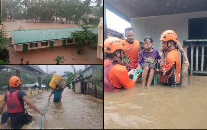 <p><strong>HOLIDAY RESPONSE.</strong> The situation in some parts of Misamis Occidental province where rescuers and volunteers respond to evacuate affected residents after flooding greeted them on Christmas Day. <em>(Photos courtesy of Misamis Occidental Provincial Police Office)</em></p>