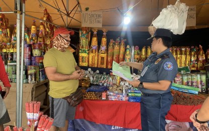 <div class="x11i5rnm xat24cr x1mh8g0r x1vvkbs xdj266r x126k92a">
<div dir="auto"><strong>FIREWORKS </strong>A police personnel inspects a firecracker stalls at Barangay Suklayin, Baler, Aurora on Wednesday (Dec. 28, 2022). The Police Regional Office-3  has designated 225 areas across Central Luzon as firecracker zones for the New Year revelries. <em>(Photo courtesy of Aurora Police Provincial Office)</em></div>
</div>
<div class="x11i5rnm xat24cr x1mh8g0r x1vvkbs xtlvy1s x126k92a"> </div>