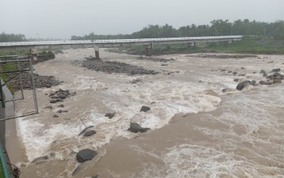 <p><strong>HEAVY RAINS</strong>. The murky water of Binahaan River in Pastrana, Leyte in this Jan. 3, 2023 photo. Work and classes have been suspended in 10 areas in Eastern Visayas as bad weather placed several areas in the region under red rainfall warning on Tuesday.<em> (Photo courtesy of Pastrana, Leyte rescue unit)</em></p>