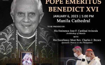 Manila Cathedral to hold Requiem Mass for late Pope Benedict XVI