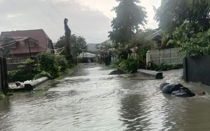 <p><strong>FLOOD</strong>. Flood along the streets of the Municipality of Pandan, Antique province due to the heavy rainfall caused by the low pressure area (LPA) on Wednesday (Jan. 4, 2023). Antique Provincial Disaster Risk Reduction and Management Officer Broderick Train said four towns in the province have suspended classes due to the heavy rainfall and flooding. <em>(Photo by Pandan Municipal Disaster Risk Reduction and Management Office)</em></p>