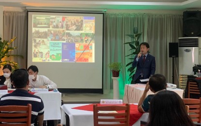 <p><strong>SAFETY SEMINAR.</strong> Japan International Cooperation Agency senior representative Yanagiuchi Masanari delivers a talk on disaster preparedness for educators and learners at the Department of Education-Central Visayas in Cebu City on Friday (Jan. 6, 2023). He emphasized the importance of bridging disaster resilient infrastructure and behavior change through education. <em>(Courtesy of JICA-PH)</em></p>