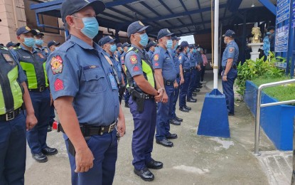 <p><strong>NO DESTABILIZATION.</strong> The Philippine National Police in Region 7 conducts accounting of its personnel in Lapu-Lapu City, Cebu province on Saturday (Jan. 7, 2023) as the PNP denied rumors that it has issued a memo on full alert status due to an alleged military destabilization. The Central Visayas cops are preparing for the Sinulog festival activities next weekend (Jan. 14 and 15). <em>(Courtesy of Lapu-Lapu City PNP PRO7 Facebook)</em></p>