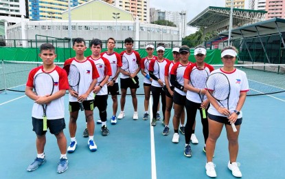 <p>The Philippine men's and women's soft tennis teams. <em>(Contributed photo)  </em></p>