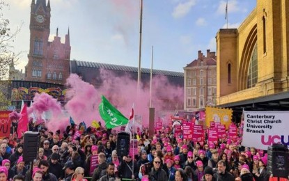 <p><strong>STRIKE</strong> More than 70,000 staff at 150 universities across the United Kingdom threaten to go on strike between February and March this year, the University and College Union (UCU) says Thursday (Jan. 12, 2023). <em>(Photo courtesy of UCU/ Anadolu)</em></p>