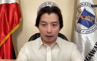 <p><strong>SENATE RECOMMENDATIONS</strong>. Department of Education spokesperson Michael Poa answers questions from the media via Zoom on Thursday (Jan. 19, 2023). Poa said the DepEd will definitely consider the recommendations made by the Senate Blue Ribbon Committee on its report on the alleged overpriced and outdated PHP2.4 billion laptops for teachers in 2021.<em> (Screengrab)</em></p>
