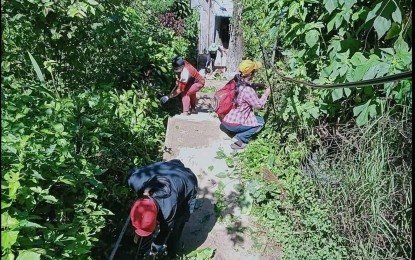 <p><strong>HEIGHTENED ALERT</strong>. Residents of Barangay Gibraltar, Baguio City help in the cleanup drive to eradicate dengue-carrying mosquitoes and breeding places in this 2022 photo. Cordillera Administrative Region is on heightened alert effective Aug. 1, 2024 due to the increasing number of dengue cases, which totaled 9,387 as of July 27. <em>(Photo courtesy of Brgy. Gibraltar FB)</em></p>