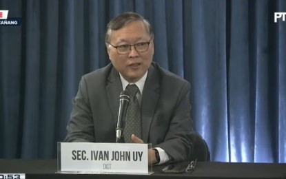 <p>DICT Secretary Ivan John Uy <em>(Screengrab from Palace press briefing)</em></p>