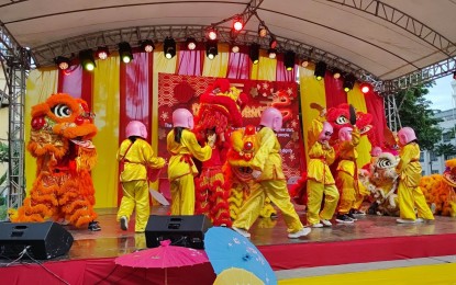 <p><strong>CULTURAL FESTIVALS.</strong> File photo shows the Filipino-Chinese community performing the traditional Lion Dance during the Red Lantern Festival in Cebu City on Jan. 21, on the eve of the Chinese New Year. Cebu City Tourism Commission head Jocelyn Pesquera on Wednesday (Jan. 25, 2023) said Cebu City will hold cultural festivals celebrated in different countries to boost tourism amid the city's full economic reopening and Covid-19 pandemic. <em>(Photo courtesy of Cebu City PIO)</em></p>