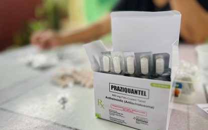 <p><strong>FIGHTING SCHISTO.</strong> Some of the praziquantel tablets from the Department of Health. The national government has allocated 2.47 million praziquantel tablets for Eastern Visayas to combat schistosomiasis, a disease endemic in the region. <em>(Photo courtesy of Burauen, Leyte rural health unit)</em></p>