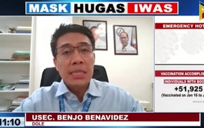 <p>Labor Undersecretary Benjo Benavidez <em>(Screengrab from Laging Handa briefing)</em></p>