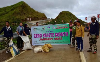 <p><strong>MOUNTAIN CLEANUP</strong>. A local government-led cleanup drive was conducted at Mount Hermit in Binalbagan, Negros Occidental on Jan. 24, 2023 after garbage was left strewn by visitors across the popular upland attraction last weekend. Starting Friday (Jan. 27), Mayor Alejandro Mirasol ordered a crowd limit and registration of visitors a day before travel as part of the rules and regulations.<em> (Photo courtesy of Mayor Alejandro Y. Mirasol Facebook page)</em></p>