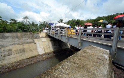 <p><strong>NEW BRIDGE.</strong> The newly built Cambukol Bridge in Brgy. Sta. Rosa, Balangiga, Eastern Samar inaugurated on Jan. 27, 2023. The PHP9-million bridge will benefit 14,341 residents, including 823 agrarian reform beneficiaries. <em>(Photo courtesy of DAR)</em></p>