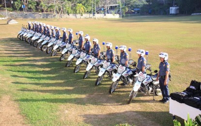 <p><strong>ANTI-CRIMINALITY CAMPAIGN</strong>. The 19 units of motorcycles from the Philippine National Police headquarters are turned over to the Ilocos Police Regional Office in a ceremony on Monday (Jan. 30, 2023). The motorcycles will be distributed to the provincial police offices in the four provinces of the region. <em>(Photo courtesy of PRO-1 Facebook page)</em></p>
