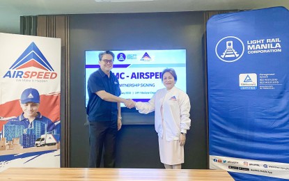 <p>LRMC president and CEO Juan Alfonso (left) and Airspeed Group chairperson Rosemarie Rafael (right) <em>(Photo courtesy of LRMC)</em></p>