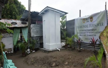 <p><strong>COMFORT ROOM</strong>. Toilet structures installed with septic tanks have been provided to each of the 310 beneficiary households in E.B. Magalona town in Negros Occidental province to achieve zero open defecation and prevent water-borne diseases. The initiative was jointly implemented by the province and the municipality under the Provincial Integrated Safe Water Program.<em> (Photo courtesy of PIO Negros Occidental)</em></p>