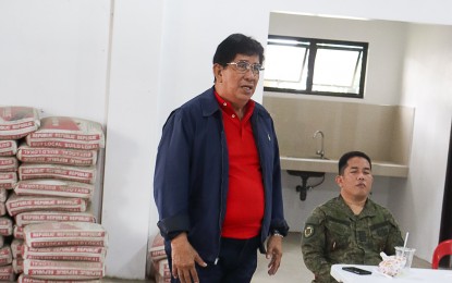 <p><strong>CLASSES SUSPENDED</strong>. Mayor Romulo Edaño of San Francisco town in Quezon province is shown in a meeting with military and village officials on Monday (Jan. 30, 2023). The mayor issued a memorandum on Wednesday canceling classes in all elementary and secondary schools in 11 villages of the town where soldiers are pursuing New People's Army rebels to ensure the safety of residents. <em>(Photo from the Facebook page of Mayor Roming 'Erpat' Edaño)</em></p>