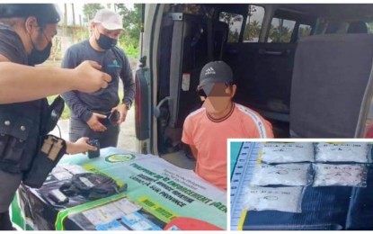 <p><strong>BUSTED.</strong> Police officers conduct an inventory of the PHP1.7 million worth of shabu items (inset) seized from Samsodin Gundarangin Diarolah following a drug sting operation in Kapatagan, Lanao del Sur, on Tuesday (Jan. 31, 2023). The suspect is facing charges for violation of Republic Act 9165 or the Comprehensive Dangerous Drugs Act of 2002. <em>(Photo courtesy of Police Regional Office – BARMM)</em></p>