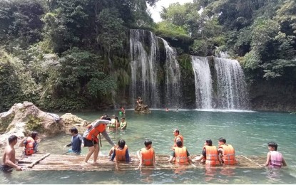 <p><strong>TOURIST ATTRACTION</strong>. The Bolinao Falls is the most visited tourist attraction in Bolinao, Pangasinan in 2022 with 141,846 visitors, followed by the Balingasay River with 99,971. The tourist arrivals in the town in 2022 was twice as much as in 2021. <em>(Photo courtesy of Bolinao Tourism Office)</em></p>
