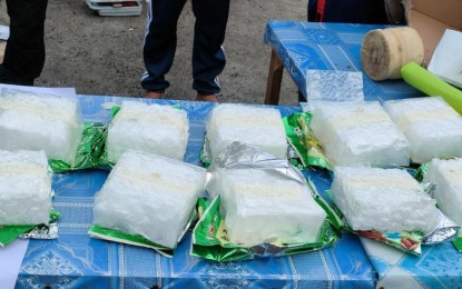<p><strong>ILLEGAL DRUGS.</strong> Some of the 10 kilograms of shabu seized from a suspect near the port of Allen in Northern Samar province on Jan. 31, 2023. The confiscated shabu is valued at least PHP68 million. (<em>Photo courtesy of Philippine Drug Enforcement Agency)</em></p>