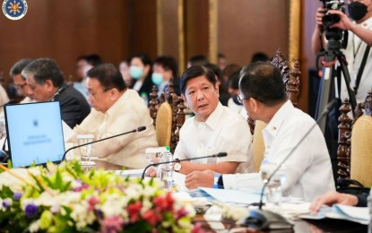 <p><strong>INVESTMENT PROJECTS</strong>. President Ferdinand R. Marcos Jr. presides over the 3rd National Economic and Development Authority (NEDA) Board Meeting at Malacañan Palace's State Dining Room on Thursday (Feb. 2, 2023). During the meeting, Marcos and NEDA Board members discussed projects funded through partnerships with the private sector and the Official Development Assistance. <em>(Photo courtesy of the Office of the President)</em></p>