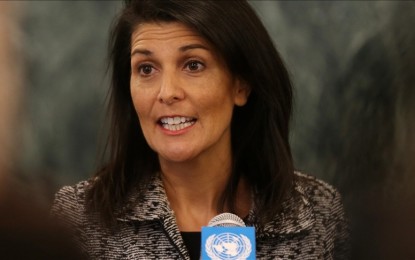 <p>Former US ambassador to the UN, Nikki Haley</p>