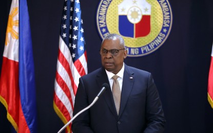 <p>US Defense Secretary Lloyd Austin III <em>(PNA photo by Joey Razon)</em></p>