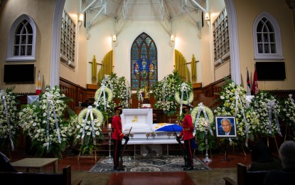 <p>photo</p>
<p><strong>STATE VIGIL.</strong> The wake of the late National Scientist Dr. Angel Alcala is held at the Silliman University Church in Dumaguete City, Negros Oriental province. A state funeral will be accorded to the deceased National Scientist, who passed away at age 94 on Feb. 1, 2023. <em>(Photo courtesy of the Dr. Angel Alcala Facebook page)</em></p>