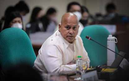 <p><strong>NOT MILITARISM.</strong> Senator Ronald “Bato” Dela Rosa presides over the resumption of the public hearing on the proposed revival of the mandatory Reserve Officers Training Corps (ROTC) at the Senate in Pasay City on Monday (Feb. 6, 2023). Dela Rosa allayed fears that the renewed ROTC program would only focus on militarism ideology. Defense Secretary Carlito Galvez assured the senators the revival of the ROTC will further motivate, train, organize and mobilize students for national defense preparedness, including disaster preparedness and capacity building to risk related situations. <em>(Photo courtesy of Senate PRIB)</em></p>