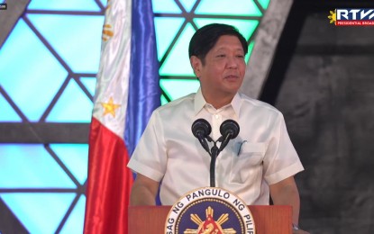 <p><strong>NKTI ANNIVERSARY.</strong> President Ferdinand R. Marcos Jr. graces the 40th founding anniversary of the National Kidney and Transplant Institute (NKTI) in East Avenue, Diliman, Quezon City on Monday (Feb. 6, 2022). In his speech, Marcos called on the NKTI workers to continue being “catalysts” for specialized health and medical services to Filipinos afflicted with kidney-related diseases, citing how providing adequate healthcare is vital to attaining a strong and globally competitive citizenry. <em>(Screengrab from RTVM)</em></p>