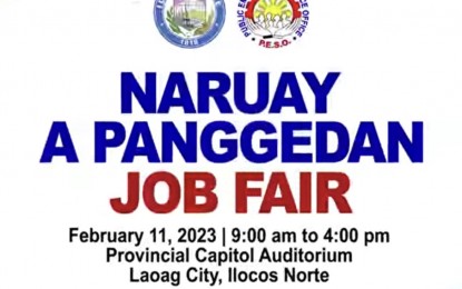 <p><strong>CAPITOL JOB FAIR</strong>. Another job fair is set on Feb. 11, 2023 in Ilocos Norte. Online pre-registration is encouraged. <em>(Image courtesy of Provincial PESO)</em></p>