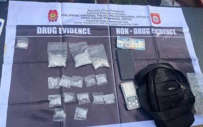<p><strong>ANTI-DRUG OPERATION</strong>. Operatives of the Capiz Police Provincial Drug Enforcement Unit (CPPDEU) recovered 16 sachets in various sizes of suspected shabu weighing more or less 250 grams from two suspects during a drug bust operation in Barangay Banica in Roxas City, Capiz on Wednesday (Feb. 8, 2023). Maj. Leomindo S. Tayopon, unit chief of the CPPDEU, said two high-value suspects were arrested. <em>(Photo courtesy of CPPDEU)</em></p>