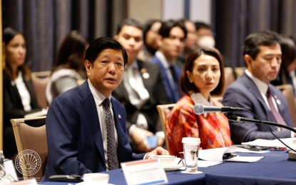 <p><strong>EDUCATIONAL TOURISM.</strong> President Ferdinand R. Marcos Jr. and Department of Tourism Secretary Christina Frasco on Thursday (Feb. 9, 2023) attend a roundtable meeting with tourism stakeholders in Tokyo, Japan. During the meeting, Marcos expressed interest to expand educational tourism between the Philippines and Japan, citing how Filipinos are known globally for their high English proficiency. <em>(Photo courtesy of DOT Facebook page)</em></p>