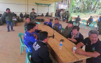 <p><strong>CEASEFIRE MECHANISM.</strong> Government and Moro Islamic Liberation Front (MILF) ceasefire panel representatives hold a dialogue (Wednesday (Feb. 8, 2023) on the uncoordinated entry of the Army Special Forces (SF) inside the MILF camp in Lanao del Sur province on Tuesday (Feb.7, 2023). The SF unit was treated well during their overnight stay inside the MILF camp. <em>(Photo courtesy of Lanao del Sur PPO)</em></p>