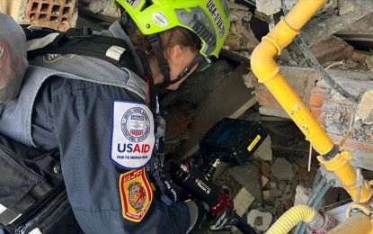 <p>HUMANITARIAN AID. US Agency for International Development (USAID) search and rescue team leads the search for survivors in Adiyaman – an area that has been significantly impacted by the February 6 earthquakes. <em>(Photo courtesy of USAID)</em></p>