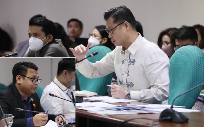 <p><strong>ANTI-BULLYING ACT</strong>: Senator Sherwin Gatchalian, Chairperson of the Committee on Basic Education, presides over the inquiry on the implementation of Republic Act No. 10627, or the Anti-Bullying Act of 2013, on Monday (Feb. 13, 2023). Gatchalian raised alarm over studies that the Philippines has the highest incidence of bullying, aggression, violence and offensive behavior in school among countries in Southeast Asia. Also in photo is Assistant Secretary Dexter Galban (inset) as resource person from the Department of Education. <em>(PNA photos by Avito Dalan) </em></p>