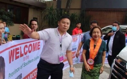 <p><strong>FARM AID</strong>. Senator Cynthia Villar and Maasin City Mayor Nacional Mercado during her visit to Southern Leyte on Monday (Feb. 13, 2023). The senator vowed to support agriculture programs in the city, noting that the local government puts farming a priority. <em>(Photo from Cynthia Villar FB page)</em></p>