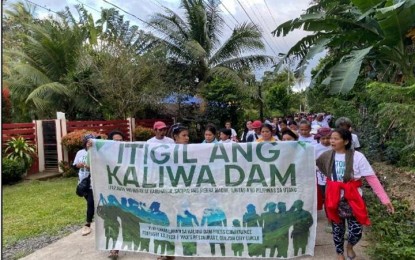 <p><strong>PROTEST.</strong> Members of the Dumagat-Remontado tribe in General Nakar town, Quezon province begin on Wednesday (Feb. 15, 2023) their nine-day walk covering 150 kilometers from General Nakar to Manila with hopes of meeting President Ferdinand R. Marcos. The tribespeople are against the construction of the Kaliwa Dam project that would benefit Metro Manila. <em>(Photo courtesy of Stop Kaliwa Dam Network)</em></p>